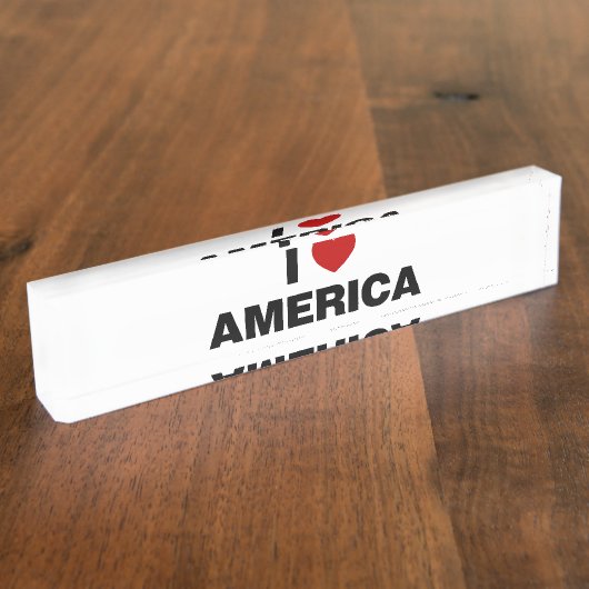 Ik hou van Amerika Naambordje (Zijkant)