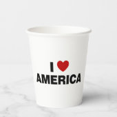 Ik hou van Amerika Papieren Bekers (Achterkant)
