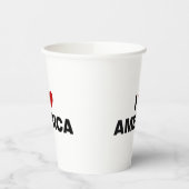 Ik hou van Amerika Papieren Bekers (Links)
