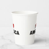 Ik hou van Amerika Papieren Bekers (Rechts)