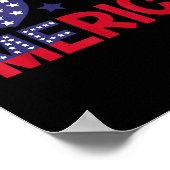 Ik hou van Amerika patriottisch hart onafhankelijk Poster (Hoek)