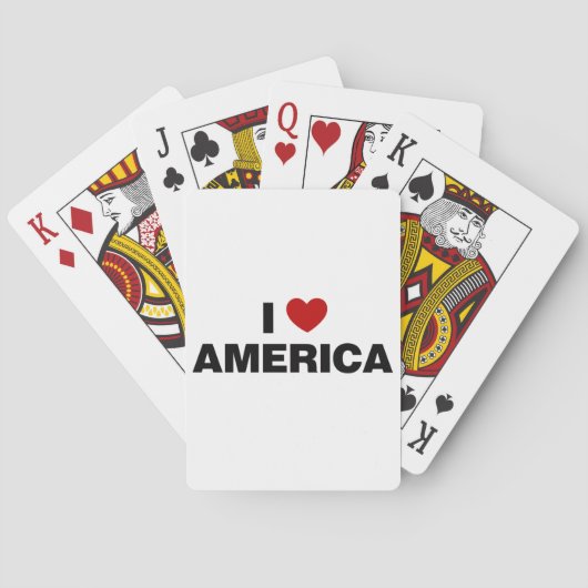 Ik hou van Amerika Pokerkaarten (Achterkant)