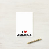 Ik hou van Amerika Post-it® Notes (Op bureau)