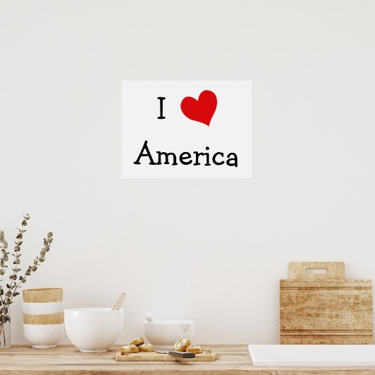 Ik hou van Amerika Poster (Keuken)