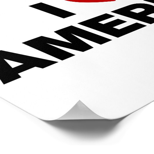 Ik hou van Amerika Poster (Hoek)