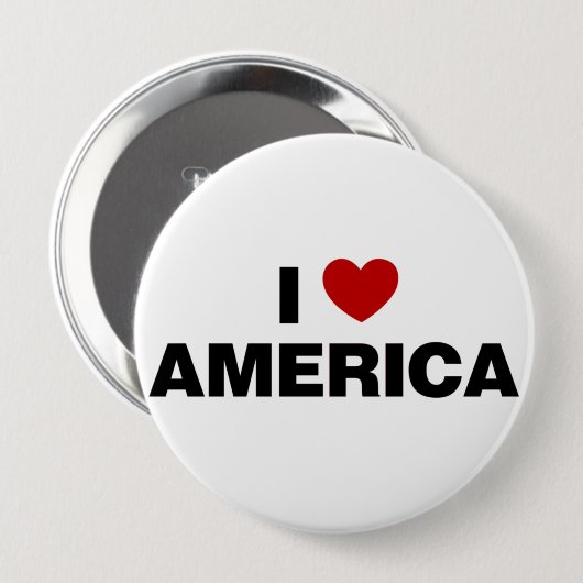 Ik hou van Amerika Ronde Button 4,0 Cm (Voorkant /achterkant)
