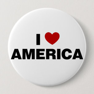Ik hou van Amerika Ronde Button 4,0 Cm