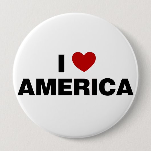 Ik hou van Amerika Ronde Button 4,0 Cm (Voorkant)
