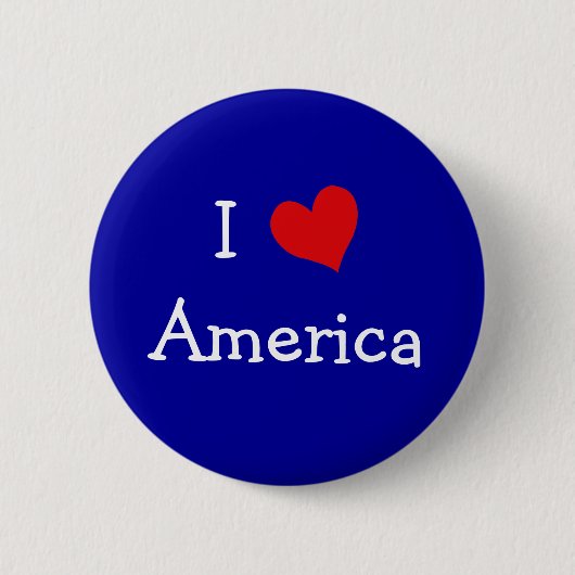 Ik hou van Amerika Ronde Button 5,7 Cm (Voorkant)