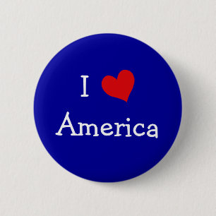 Ik hou van Amerika Ronde Button 5,7 Cm