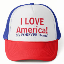 Ik hou van Amerika Rood Wit Blauw Pet