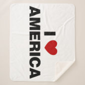 Ik hou van Amerika Sherpa Deken (Voorkant)