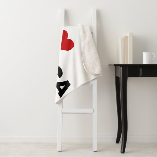 Ik hou van Amerika Sherpa Deken (In situ)