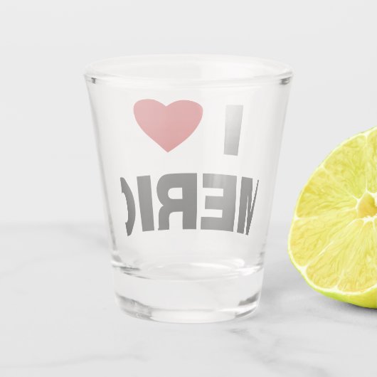 Ik hou van Amerika Shot Glas (Achterkant)