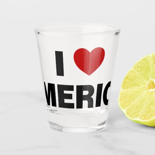 Ik hou van Amerika Shot Glas (Voorkant)