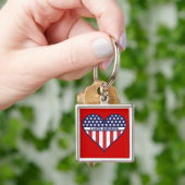 Ik hou van Amerika Sleutelhanger (Hand)