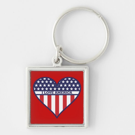 Ik hou van Amerika Sleutelhanger (Voorkant)