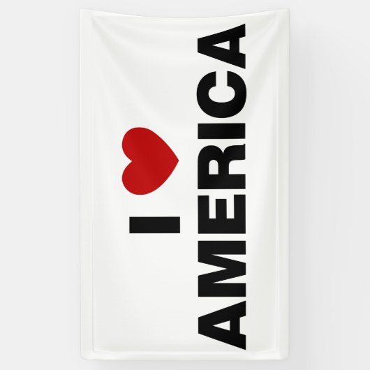 Ik hou van Amerika Spandoek (Verticaal)