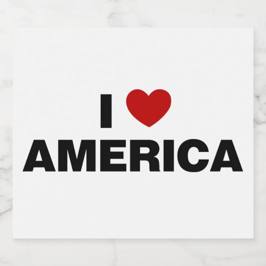 Ik hou van Amerika Sparkling Wijnetiket (Enkel label)