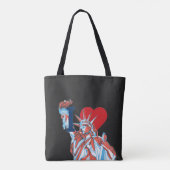Ik hou van Amerika Standbeeld van de Vrijheid Vier Tote Bag (Achterkant)