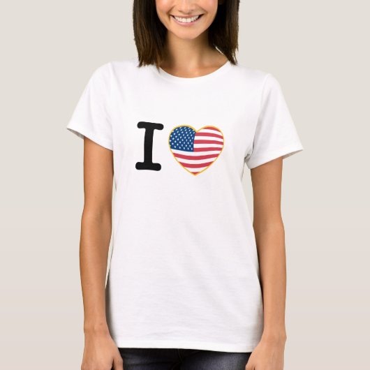 Ik hou van Amerika T-shirt (Voorkant)