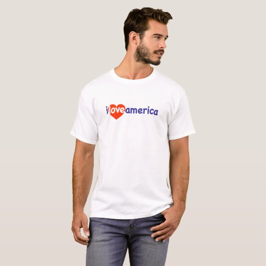 Ik hou van Amerika T-shirt (Voorkant volledig)