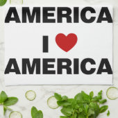Ik hou van Amerika Theedoek (Gevouwen)