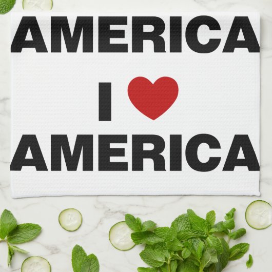 Ik hou van Amerika Theedoek (Gevouwen)