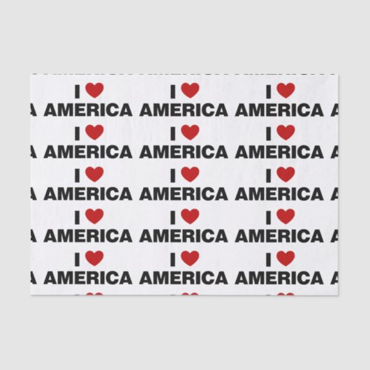 Ik hou van Amerika Tissuepapier (Voorkant)