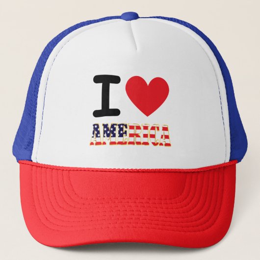 Ik hou van Amerika Trucker Pet (Voorkant)