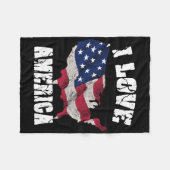 Ik hou van Amerika Usa 4 juli cadeau Fleece Deken (Voorkant (Horizontaal))