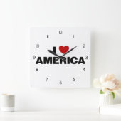 Ik hou van Amerika Vierkante Klok (Huis)