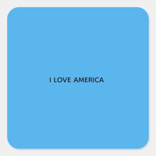 IK HOU VAN AMERIKA VIERKANTE STICKER (Voorkant)