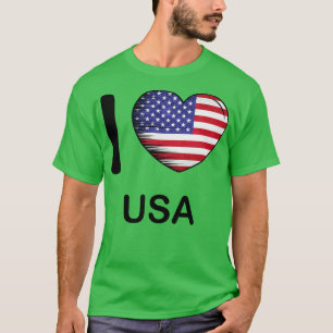 Ik hou van Amerika VS Vlag Mijn huis Mijn land 15 T-shirt