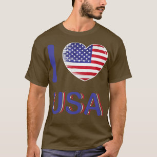 Ik hou van Amerika VS Vlag Mijn huis Mijn land 19 T-shirt