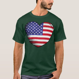 Ik hou van Amerika VS Vlag Mijn huis Mijn land 5 T-shirt