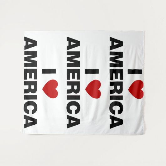 Ik hou van Amerika Wandkleed (Voorkant (horizontaal))
