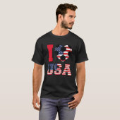 Ik hou van Amerikaanse Amerikaanse jongens Kinder  T-shirt (Voorkant volledig)