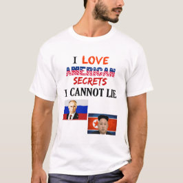Ik hou van Amerikaanse geheimen Ik kan niet liegen T-shirt