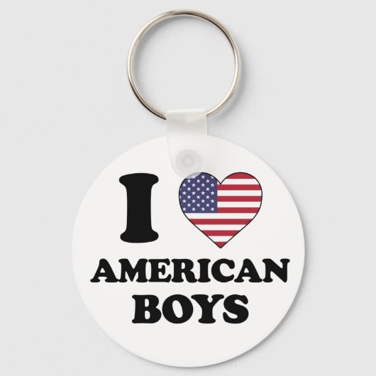 Ik hou van Amerikaanse jongens Sleutelhanger (Voorkant)
