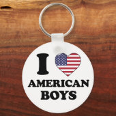 Ik hou van Amerikaanse jongens Sleutelhanger (Voorkant)