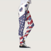 Ik hou van Amerikaanse sterren en stapes Funny Leggings (Rechts)