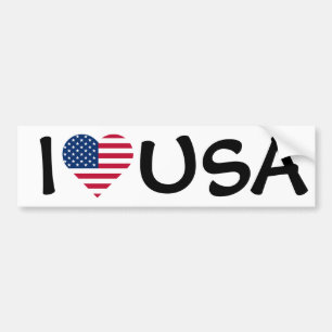 Ik hou van Amerikaanse vlag Bumpersticker