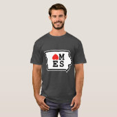 Ik hou van Ames White Active T-shirt (Voorkant volledig)
