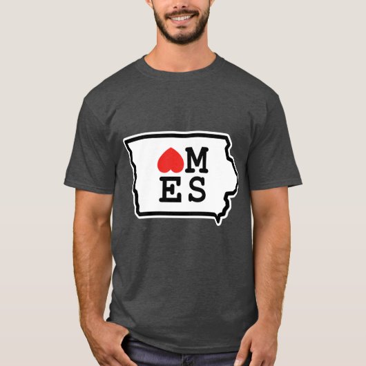 Ik hou van Ames White Active T-shirt (Voorkant)