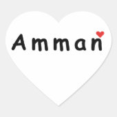 Ik hou van Amman Hart Sticker (Voorkant)