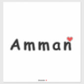 Ik hou van Amman Sticker (Vel)