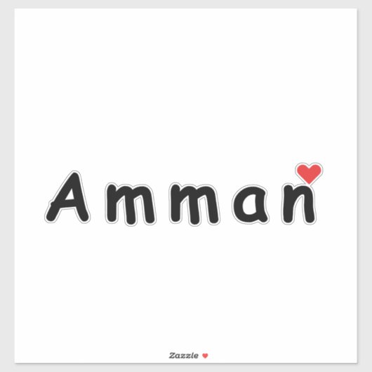 Ik hou van Amman Sticker (Vel)