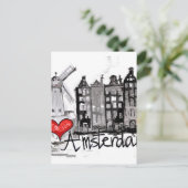 Ik hou van Amsterdam Briefkaart (Staand voorkant)