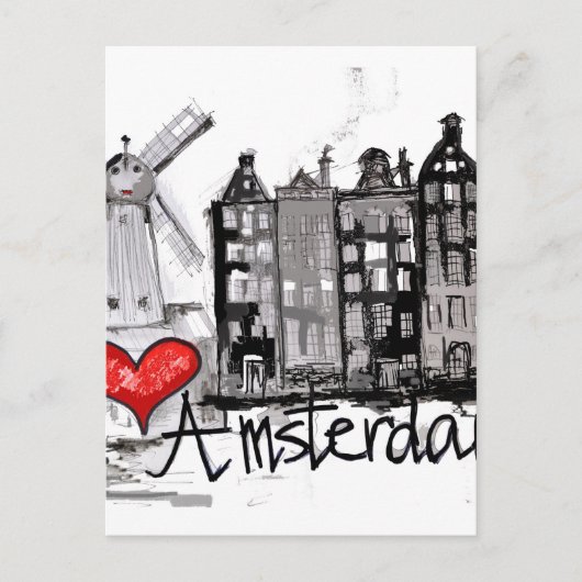 Ik hou van Amsterdam Briefkaart (Voorkant)